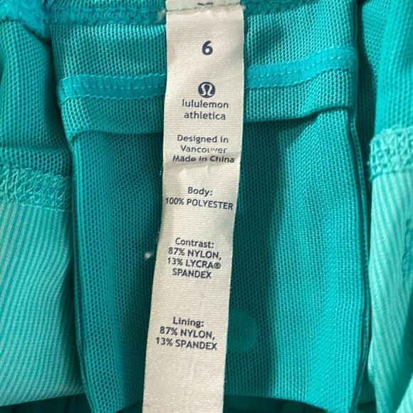 Lululemon Leader of The Track Short Unlined Polyester Athletic Women's Size 6 - Picture 7 of 7